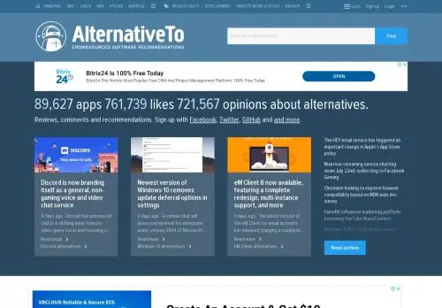 AlternativeTo - Crowdsourced software recommendations logo