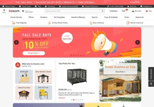 Aosom.com - Outdoor Furniture, Home Decor, Pets, Sporting Goods & More logo