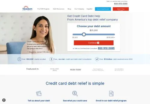 Debt Relief and Credit Card Relief Leader | Freedom Debt Relief logo