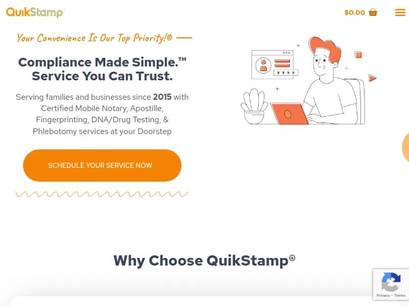 QuikStamp     Your Convenience Is Our Top Priority    logo