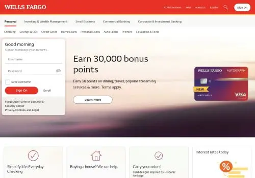 Wells Fargo Bank | Financial Services & Online Banking logo